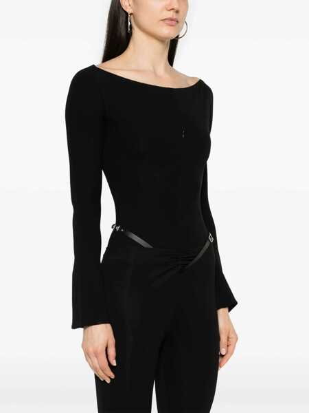 Body-uri COURRGES Courrges Bodysuit With Frontal Zip Clothing Black Femei (BM 14359659) 3