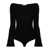 COURRÈGES Courrèges Bodysuit With Frontal Zip Clothing Black
