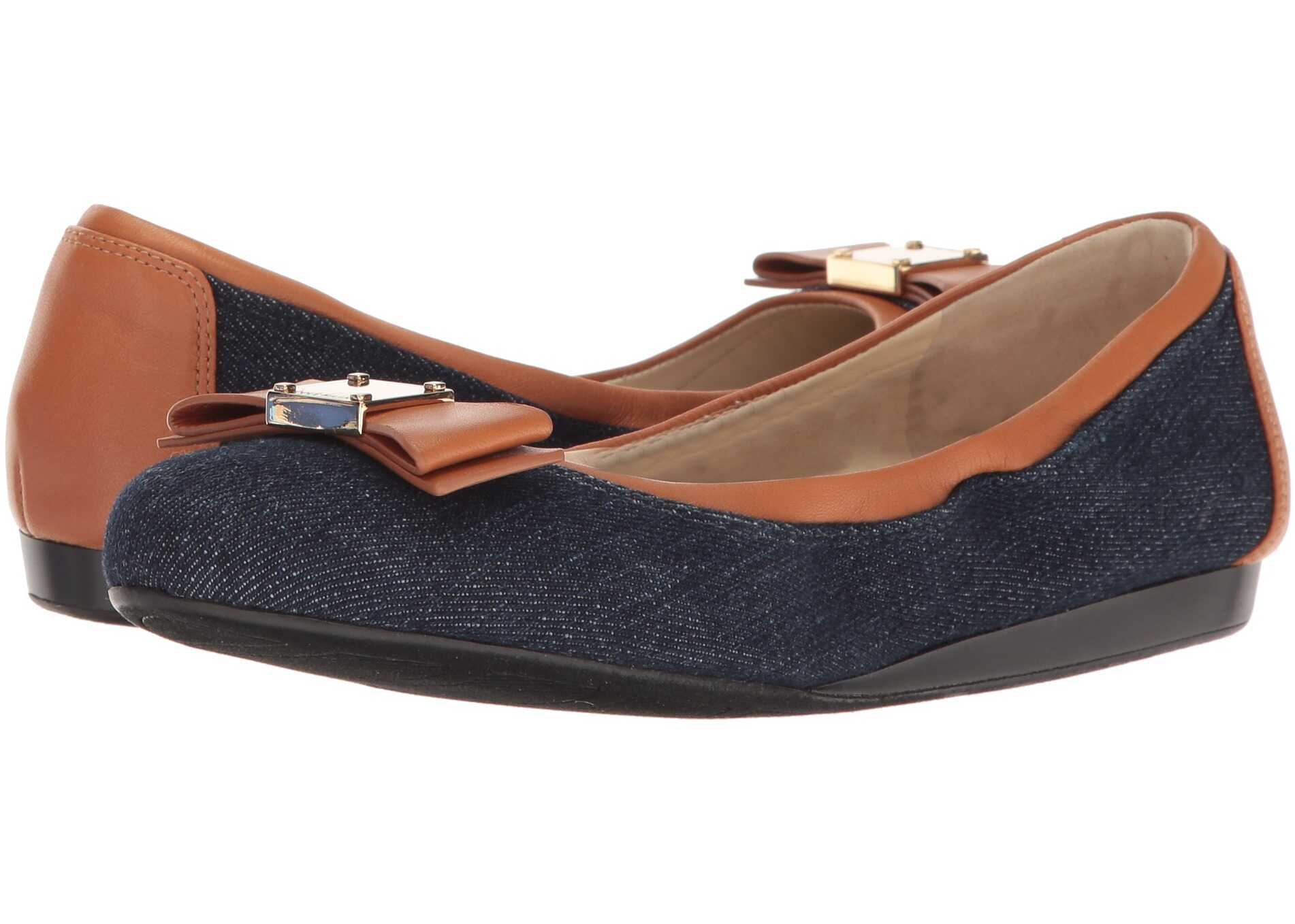 Balerin Cole Haan Tali Bow Ballet Denim/British Tan