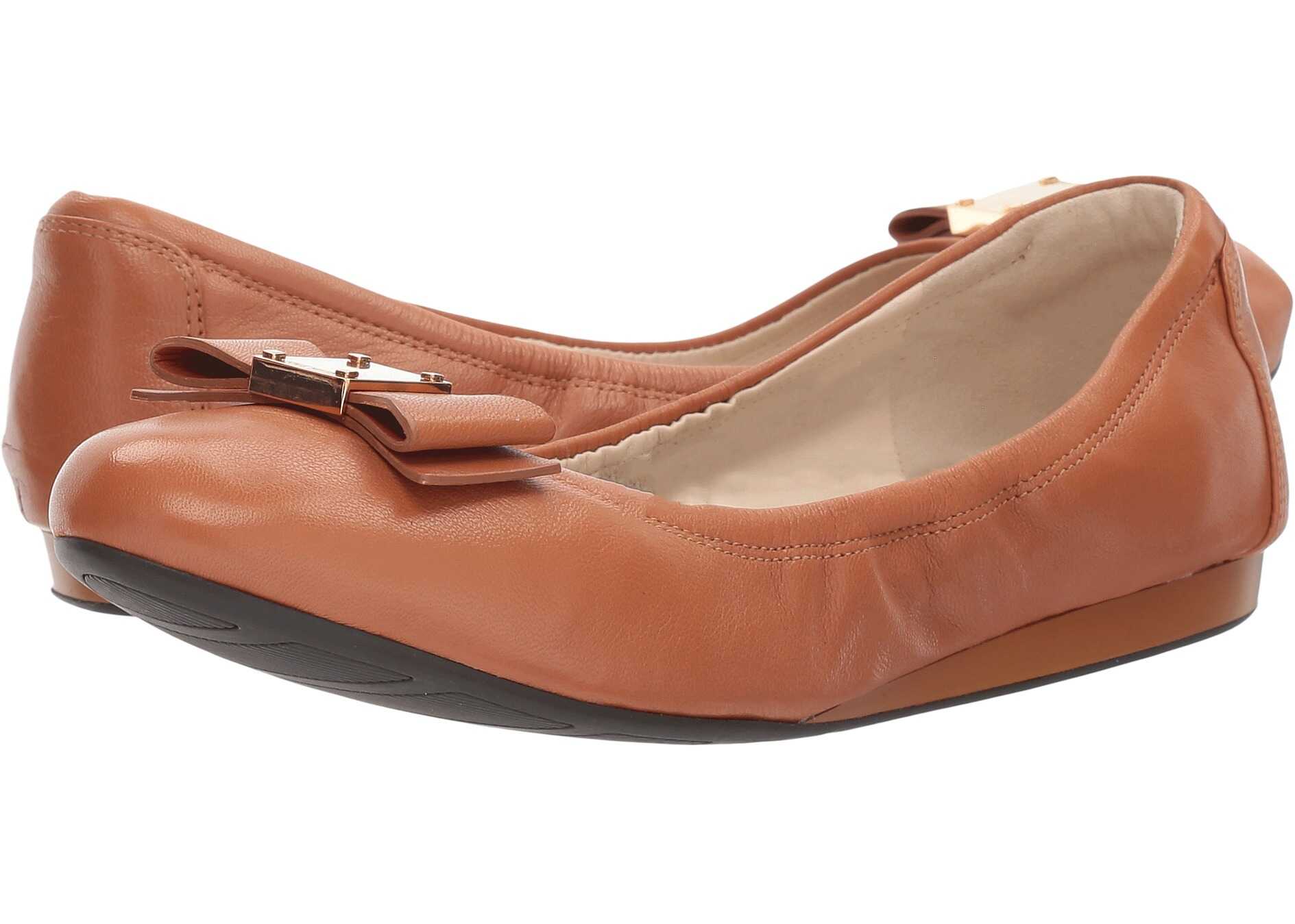 Cole Haan Tali Bow Ballet British Tan Leather