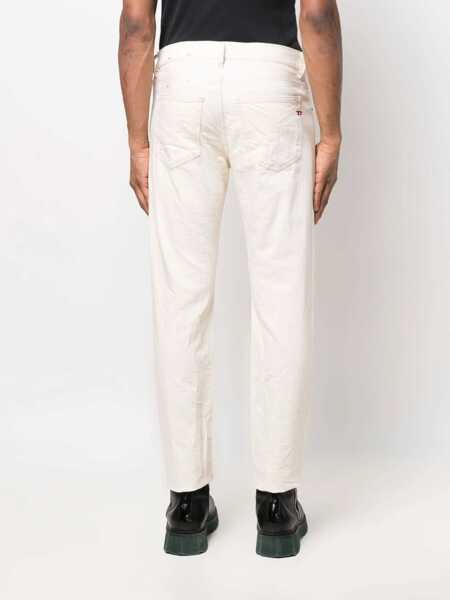 Blugi slim fit Diesel Library Mid Waist 2019 D Strukt Slim Fit Jeans 16Cm L.32 Beige Barbati (BM 14368020) 4