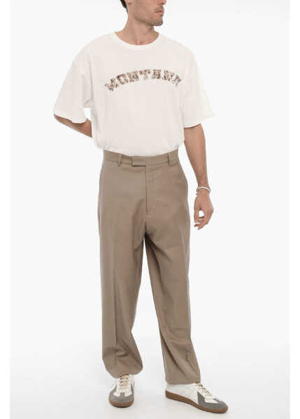 Pantaloni casual 1989 STUDIO Baggy Fit Virgin Wool Pants With Belt Loops Brown Barbati (BM 14368023) 4