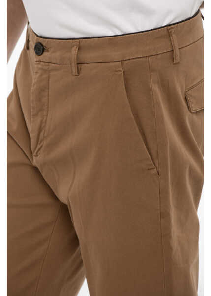 Pantaloni casual Department Five Wave Motif Casual Pants With Flap Pockets Brown Barbati (BM 14368056) 3