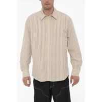 Camasi casual Awning Striped Poplin Cotton Shirt Barbati