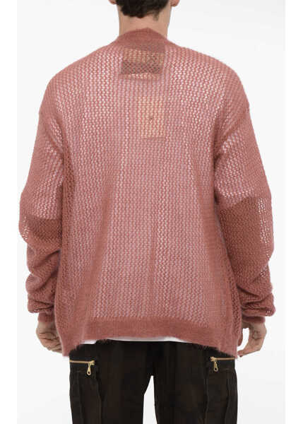 Cardigane RAMAEL Openwork Mohair And Silk Vivienne Cardigan Pink Barbati (BM 14368098) 2