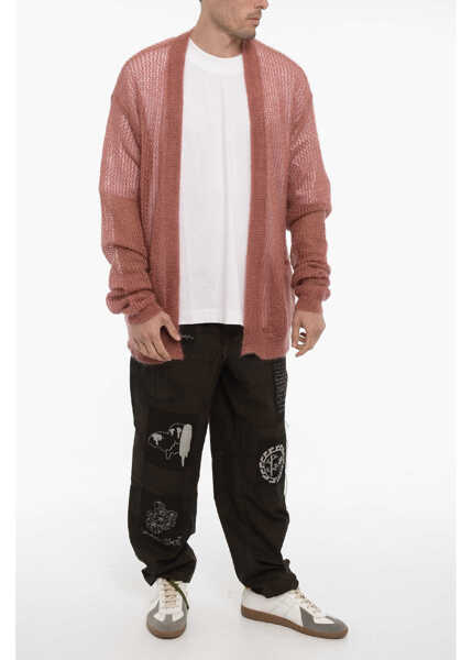 Cardigane RAMAEL Openwork Mohair And Silk Vivienne Cardigan Pink Barbati (BM 14368098) 4