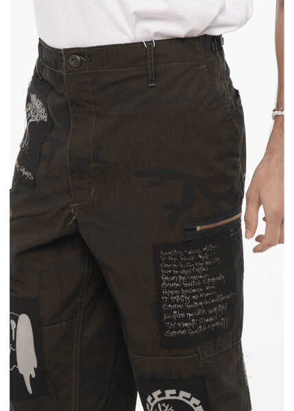 Pantaloni casual WESTFALL Printed Camouflage Motif Cargo Pants Black Barbati (BM 14369076) 3