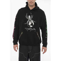 Bluze de trening Printed Fleeced Cotton Hoodie Barbati