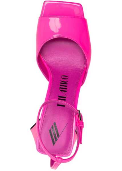 Sandale cu toc THE ATTICO Solid Color Leather Piper Ankle-Strap Sandals 8,5Cm Pink Femei (BM 14369106) 4