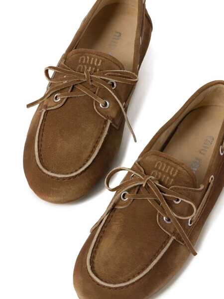 Mocasini Miu Miu Miu Miu Moccasters Brown Femei (BM 14371617) 4