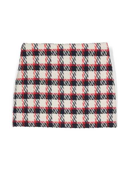 Fuste Versace Skirt in tartan tweed White Fete (BM 14378166) 2