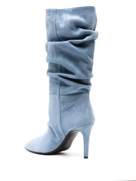 Bocanci Via Roma 15 Curled light blue boot Blue Femei (BM 14378346) 3