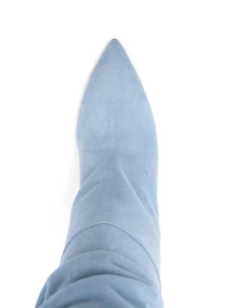 Bocanci Via Roma 15 Curled light blue boot Blue Femei (BM 14378346) 4