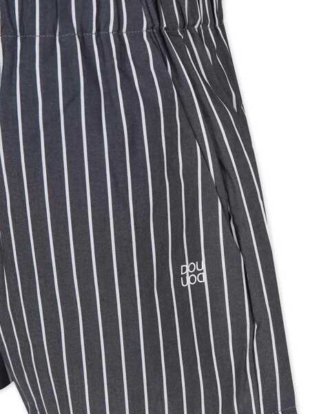 Pantaloni scurti Dou-Uod Black striped shorts Black   Fete (BM 14378610) 3