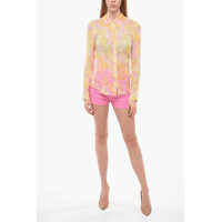 Topuri Dries Van Noten Dama - Bluze Dries Van Noten Silk Chiffon Dessin Blouse Yellow Femei (BM 14378793) - B-mall.ro