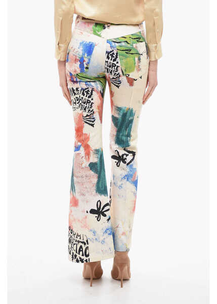 Blugi drepti ANDERSSON BELL Printed Boot Cut Jeans With Frontal Studs Multicolor Femei (BM 14379732) 2