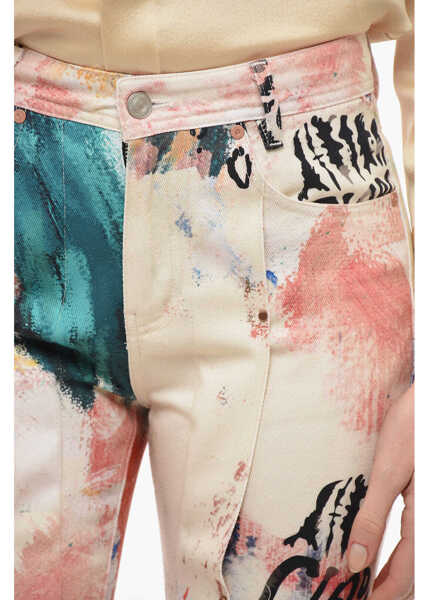 Blugi drepti ANDERSSON BELL Printed Boot Cut Jeans With Frontal Studs Multicolor Femei (BM 14379732) 3