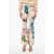 ANDERSSON BELL Printed Boot Cut Jeans With Frontal Studs Multicolor