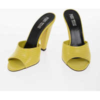 Saboti Open Toe Croco Effect Leather Olivia Mules Femei
