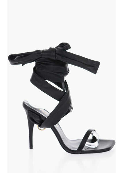 Sandale cu toc BRUNO FRISONI Leather The Ring Sandals With Bow Heel 10.5Cm Black Femei (BM 14380323) 3