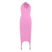 Rochii Patou Neck-Strap Crepe Dress Femei