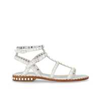 Sandale fara toc ASH PRECIOUS BIS WHITE FLAT SANDAL Femei