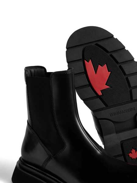 Bocanci DSQUARED2 DSQUARED2 Leather Chelsea Boots Black Barbati (BM 14406402) 5