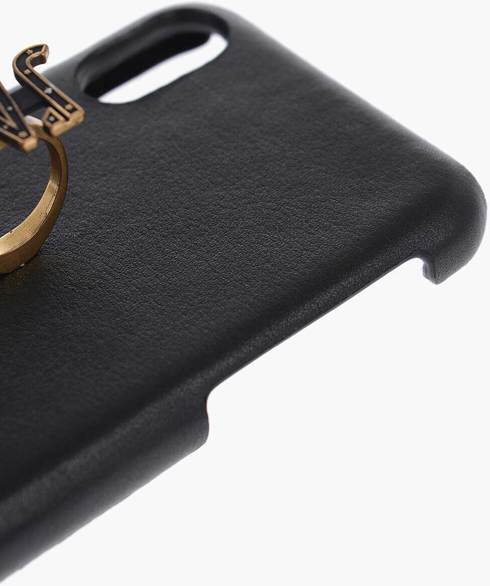 Huse mobil & tablete Dior Leather Iphone X/Xs Jadior Case With Metal Detail Black Femei (BM 14412642) 4