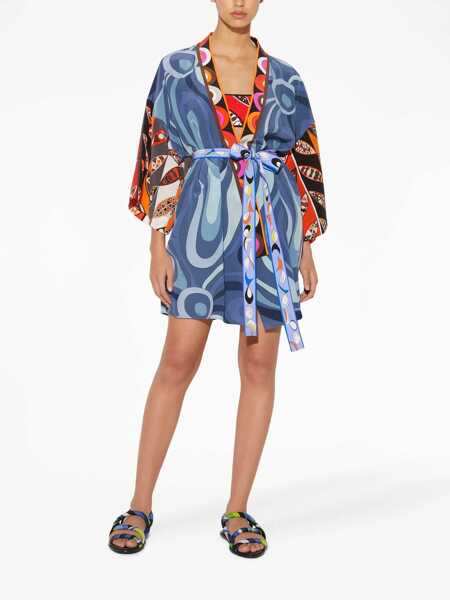 Geci PUCCI Pucci Printed Silk Night Gown BLUE Femei (BM 14416863) 2