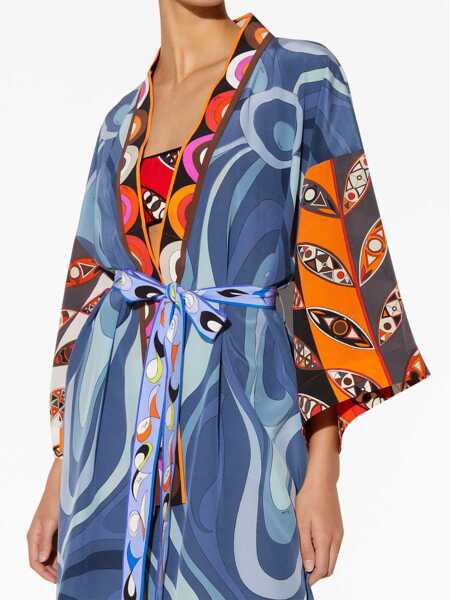 Geci PUCCI Pucci Printed Silk Night Gown BLUE Femei (BM 14416863) 5