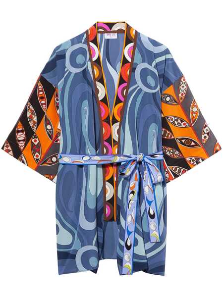 Geci PUCCI Pucci Printed Silk Night Gown BLUE Femei (BM 14416863) 1