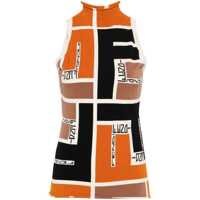 Topuri Fendi Printed Turtle-Neck Top Femei