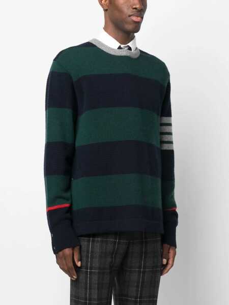 Pulovere Thom Browne Thom Browne Sweaters GREEN Barbati (BM 14431071) 3