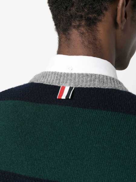 Pulovere Thom Browne Thom Browne Sweaters GREEN Barbati (BM 14431071) 5