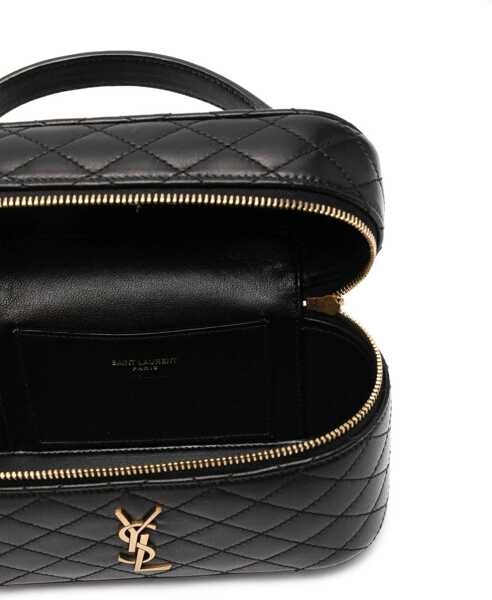 Genti de mana Saint Laurent Vanity Gaby leather Handbag BLACK Femei (BM 14445150) 5