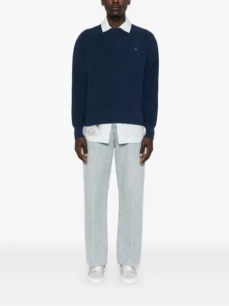 Pulovere MAISON KITSUN Maison Kitsun Bold Fox Head Sweater BLUE Barbati (BM 14453325) 2