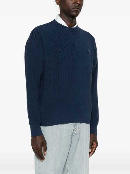 Pulovere MAISON KITSUN Maison Kitsun Bold Fox Head Sweater BLUE Barbati (BM 14453325) 3