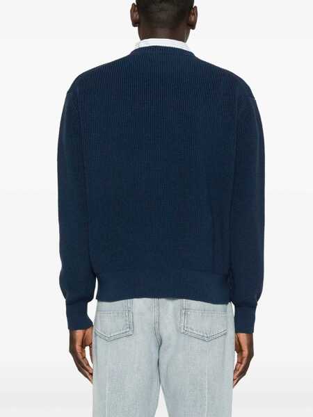 Pulovere MAISON KITSUN Maison Kitsun Bold Fox Head Sweater BLUE Barbati (BM 14453325) 4