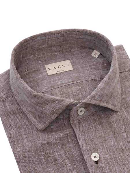 Camasi casual XACUS Brown linen shirt Brown Barbati (BM 14454402) 2