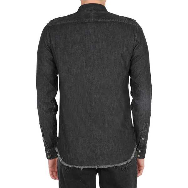 Camasi de blugi Balmain Balmain Cotton Denim Shirt Black Barbati (BM 14472831) 3