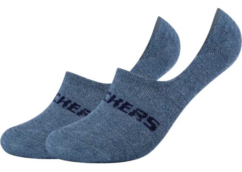 Sosete SKECHERS 2PPK Mesh Ventilation Footies Socks Blue Barbati (BM 14486072) 2
