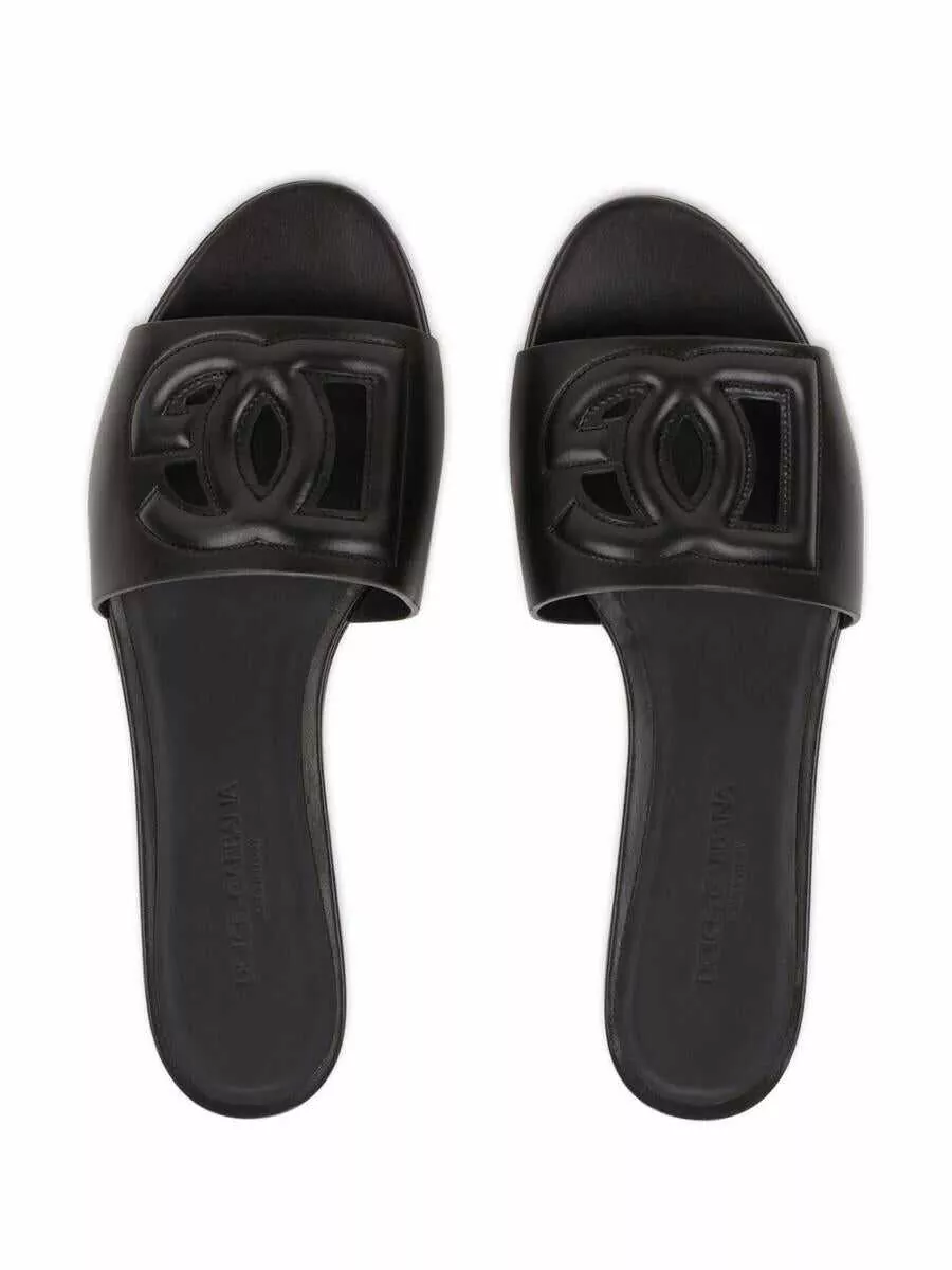 Sandale Dolce & Gabbana Dolce & Gabbana Dg Millennials Slide Sandals With Logo Black Femei (BM 14487875) 4