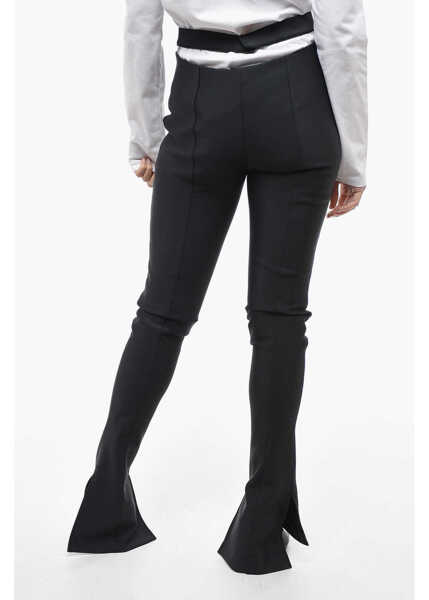 Pantaloni casual MUGLER Elasticated Flared Pants With Cut Out Detail Black Femei (BM 14494742) 2