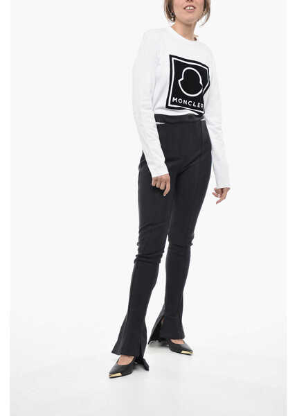Pantaloni casual MUGLER Elasticated Flared Pants With Cut Out Detail Black Femei (BM 14494742) 4