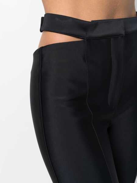 Pantaloni casual MUGLER Elasticated Flared Pants With Cut Out Detail Black Femei (BM 14494742) 5