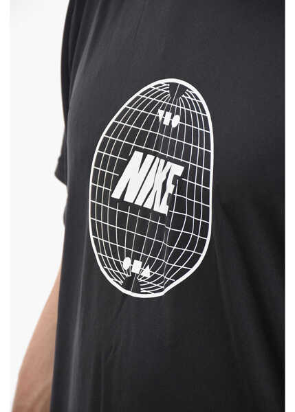 Tricouri Nike Swim Crew Neck Dri-Fit T-Shirt With Printed Logo Black Barbati (BM 14497472) 3