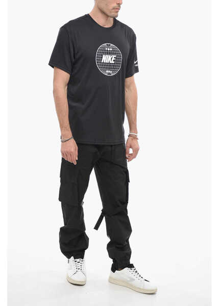 Tricouri Nike Swim Crew Neck Dri-Fit T-Shirt With Printed Logo Black Barbati (BM 14497472) 4