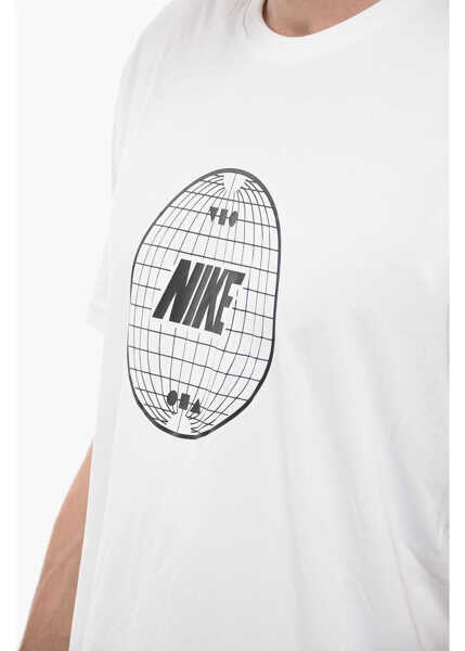 Tricouri Nike Swim Crew Neck Dri-Fit T-Shirt With Printed Logo White Barbati (BM 14497475) 3