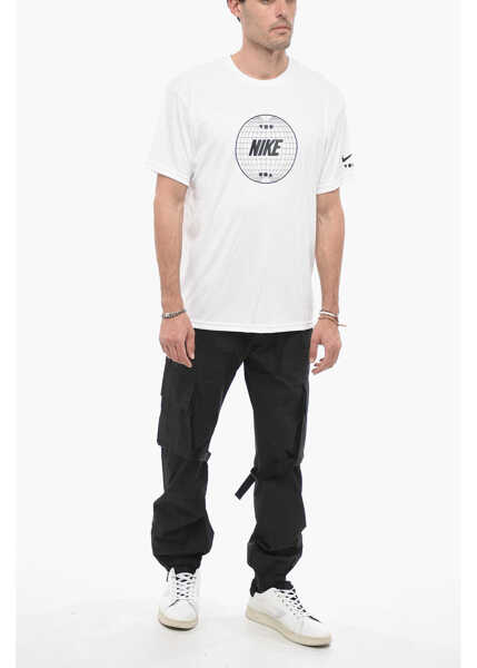 Tricouri Nike Swim Crew Neck Dri-Fit T-Shirt With Printed Logo White Barbati (BM 14497475) 4