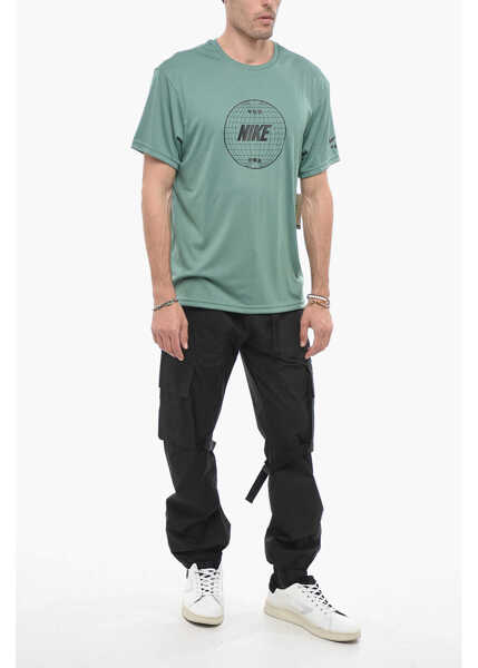 Tricouri Nike Swim Crew Neck Dri-Fit T-Shirt With Printed Logo Green Barbati (BM 14497478) 4